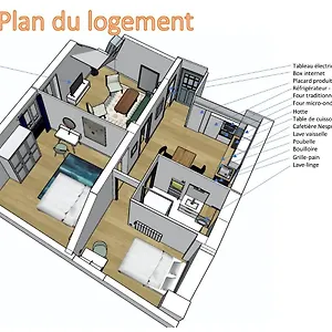  Apartment Elegant 3 Pieces - Parking